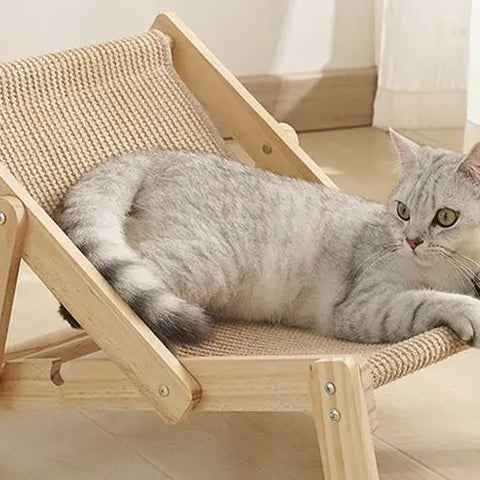 New Cat Chair Pet Sisal Bed Adjustable Recliner Portable Puppy Sleeping Nest House Comfort Nestapply Cat Dog Supplies