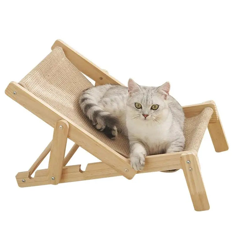 New Cat Chair Pet Sisal Bed Adjustable Recliner Portable Puppy Sleeping Nest House Comfort Nestapply Cat Dog Supplies