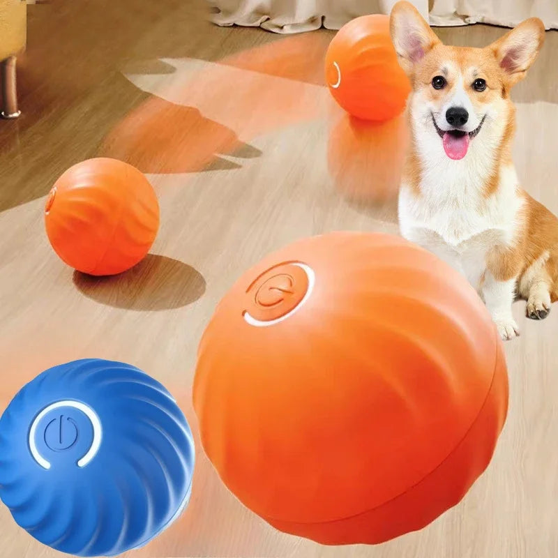 Automatic Moving Dog Toy Ball Smart USB Jumping Rotating Interactive Dog Chew Toy Ball for Puppy Ball Toys