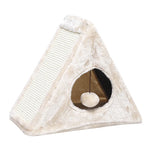 Triangle Pet Cat Bed Foldable Comfortable Tent House Sisal Scratching Cat House Pet Triangle Tent Foldable Pet Tent