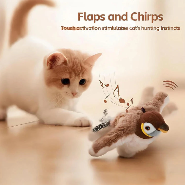 Flapping Wings Sparrow Bird Cat Toy